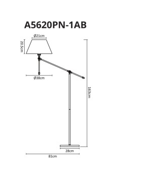 Торшер ARTE Lamp A5620PN-1AB-foto3