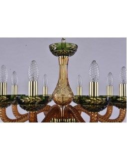 Подвесная люстра Bohemia Ivele Crystal 1309/8/200 G Am/Amber-Green/H-1J-foto2