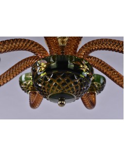 Подвесная люстра Bohemia Ivele Crystal 1309/8/200 G Am/Amber-Green/H-1J-foto3