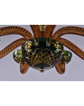 Подвесная люстра Bohemia Ivele Crystal 1309/8/200 G Am/Amber-Green/H-1J-foto3