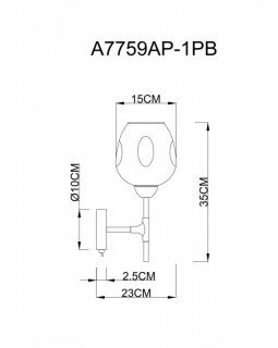 Бра ARTE Lamp A7759AP-1PB-foto4