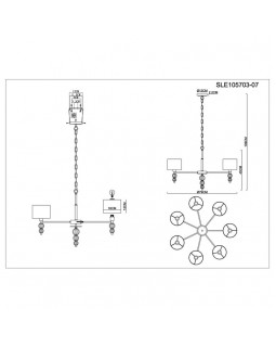 Подвесная люстра Evoluce SLE105703-07-foto10