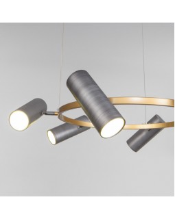 Подвесная люстра Eurosvet 90103/6 матовый серый/золото-foto4