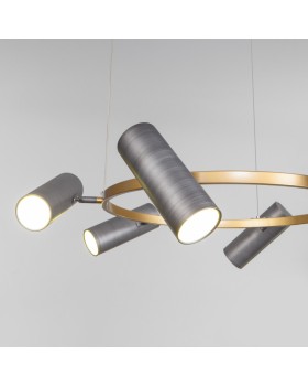 Подвесная люстра Eurosvet 90103/6 матовый серый/золото-foto4