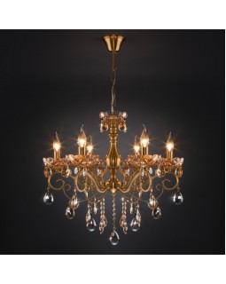 Подвесная люстра Eurosvet 10109/6 бронза/тонированный хрусталь Strotskis-foto2