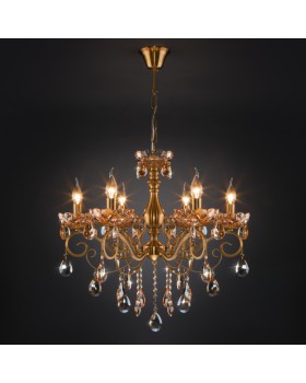 Подвесная люстра Eurosvet 10109/6 бронза/тонированный хрусталь Strotskis-foto2