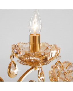 Подвесная люстра Eurosvet 10109/6 бронза/тонированный хрусталь Strotskis-foto3