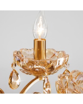 Подвесная люстра Eurosvet 10109/6 бронза/тонированный хрусталь Strotskis-foto3