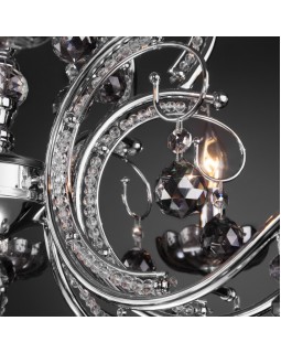 Подвесная люстра Eurosvet 10107/8 хром/дымчатый хрусталь Strotskis-foto3