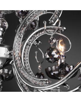 Подвесная люстра Eurosvet 10107/8 хром/дымчатый хрусталь Strotskis-foto3