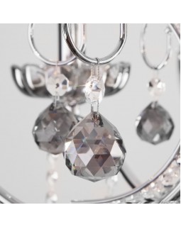 Подвесная люстра Eurosvet 10107/8 хром/дымчатый хрусталь Strotskis-foto4