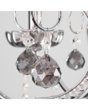 Подвесная люстра Eurosvet 10107/8 хром/дымчатый хрусталь Strotskis-foto4