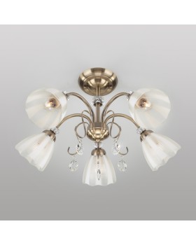 Люстра на штанге Eurosvet 30155/5 античная бронза-foto2