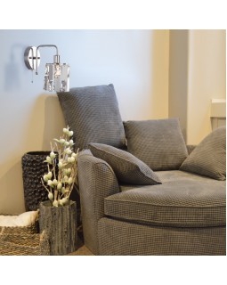 Бра Eurosvet 10101/1 хром/прозрачный хрусталь Strotskis-foto2