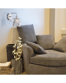 Бра Eurosvet 10101/1 хром/прозрачный хрусталь Strotskis-foto2