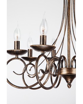 Подвесная люстра Eurosvet 22404/8 черный с золотом-foto2