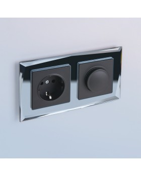 W1142008/ Электроустановочные изделия - Диммер (черный матовый)-foto5