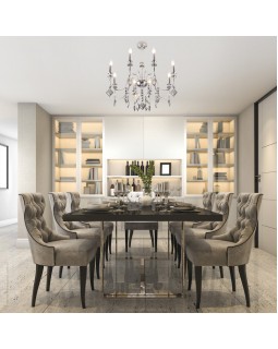 Подвесная люстра Eurosvet 10120/8 хром/дымчатый хрусталь Strotskis Smart (10110/8)-foto2