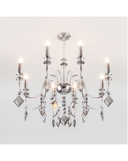 Подвесная люстра Eurosvet 10120/8 хром/дымчатый хрусталь Strotskis Smart (10110/8)-foto4