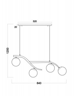 Подвесная люстра Freya FR8015PL-04BS-foto2