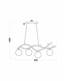 Подвесная люстра Freya FR8015PL-04BS-foto3