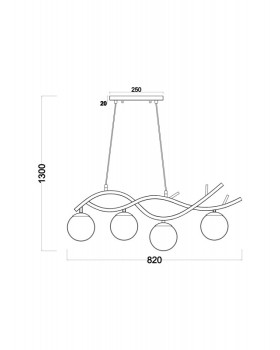 Подвесная люстра Freya FR8015PL-04BS-foto3