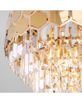 Подвесная люстра Eurosvet 10124/5 золото/прозрачный хрусталь Strotskis Smart (10113/5)-foto2