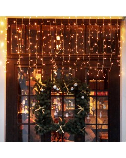 Светодиодный занавес Eurosvet 200-101 теплый белый с эффектом мерцания 2*3м IP65-foto4