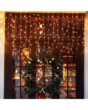 Светодиодный занавес Eurosvet 200-101 теплый белый с эффектом мерцания 2*3м IP65-foto4