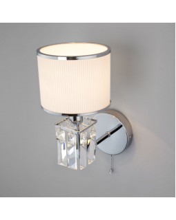 Бра Eurosvet 10099/1 хром/прозрачный хрусталь Strotskis (новый абажур)-foto2