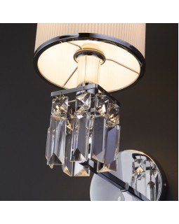 Бра Eurosvet 10099/1 хром/прозрачный хрусталь Strotskis (новый абажур)-foto3