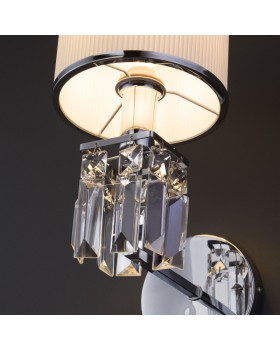 Бра Eurosvet 10099/1 хром/прозрачный хрусталь Strotskis (новый абажур)-foto3