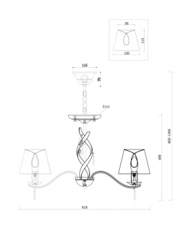Подвесная люстра Freya FR2001PL-05G-foto2