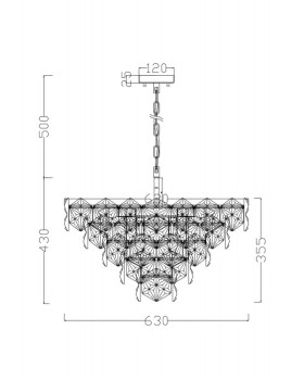Каскадная люстра Freya FR1004PL-12CH-foto2