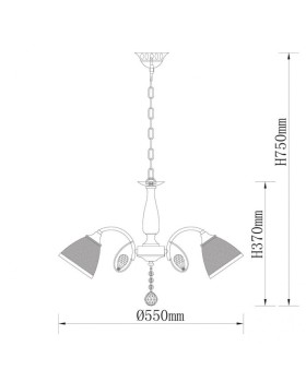 Подвесная люстра DeMarkt 105010805-foto2