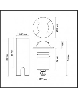 Тротуарный светильник Odeon Light 6662/2GL-foto4