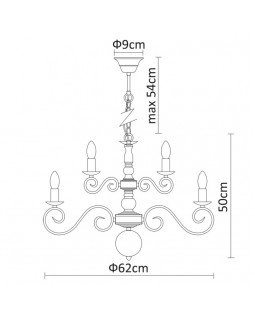 Подвесная люстра ARTE Lamp A1129LM-12WH-foto4