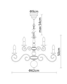 Подвесная люстра ARTE Lamp A1129LM-12WH-foto4