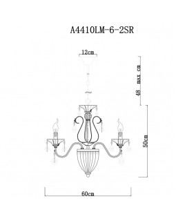 Подвесная люстра ARTE Lamp A4410LM-6-2SR-foto5