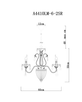 Подвесная люстра ARTE Lamp A4410LM-6-2SR-foto5