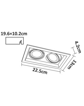 Встраиваемый светильник ARTE Lamp A6661PL-2WH-foto4