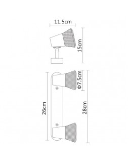 Бра ARTE Lamp A9268AP-2WH-foto2