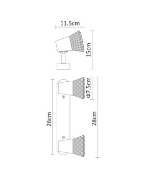 Бра ARTE Lamp A9268AP-2WH-foto2