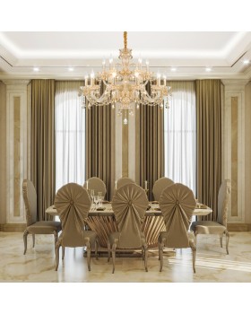 Подвесная люстра Eurosvet 10097/15 золото/тонированный хрусталь Strotskis-foto2