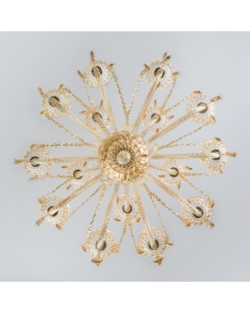 Подвесная люстра Eurosvet 10097/15 золото/тонированный хрусталь Strotskis-foto3