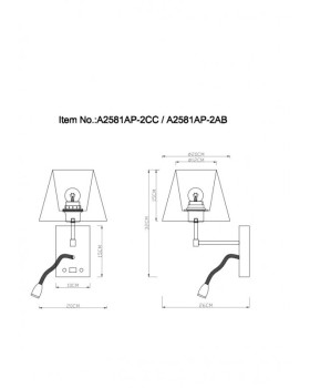 Бра ARTE Lamp A2581AP-2CC-foto5