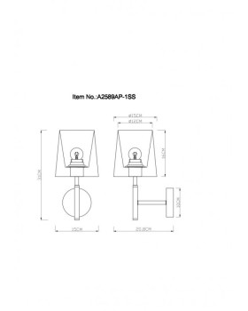 Бра ARTE Lamp A2589AP-1SS-foto4