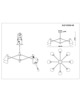 Люстра на штанге Evoluce SLE103502-08-foto10