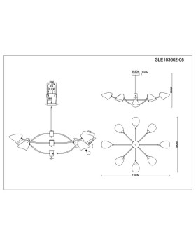Люстра на штанге Evoluce SLE103602-08-foto10