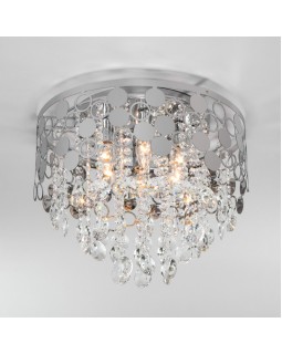 Подвесная люстра Eurosvet 10114/6 хром/прозрачный хрусталь Strotskis-foto2